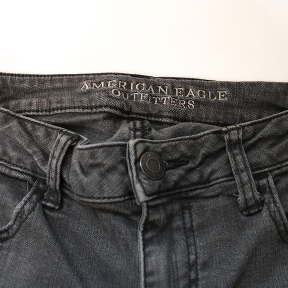 American Eagle Outfitters Black Jegging Super Stretch w/ Lace Up Ankles Size 12 - Picture 4 of 5